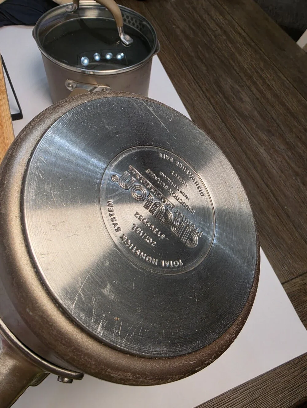 Set Of 3 Circulon Premiere Professional Saucepan & Lids Pots Induction